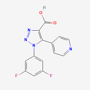 molecular formula C14H8F2N4O2 B1423786 1-(3,5-二氟苯基)-5-(吡啶-4-基)-1H-1,2,3-三唑-4-羧酸 CAS No. 1326937-37-4