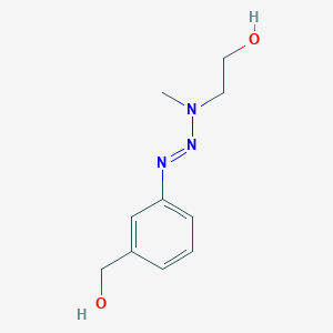 2-{(2E)-3-[3-(Hydroxymethyl)phenyl]-1-methyltriaz-2-en-1-yl}ethan-1-ol