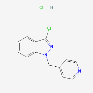 molecular formula C13H11Cl2N3 B1423790 3-Chloro-1-pyridin-4-ylmethyl-1H-indazole hydrochloride CAS No. 1187932-80-4