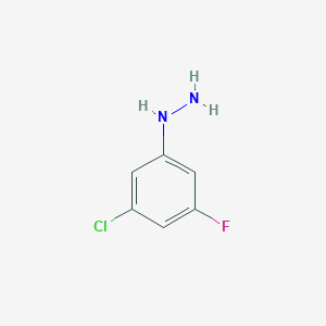molecular formula C6H6ClFN2 B1423792 (3-氯-5-氟苯基)肼 CAS No. 1260890-58-1