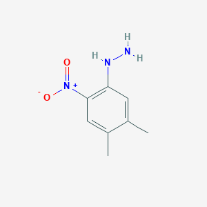 molecular formula C8H11N3O2 B1423793 1-(4,5-Dimethyl-2-nitrophenyl)hydrazine CAS No. 1248766-92-8