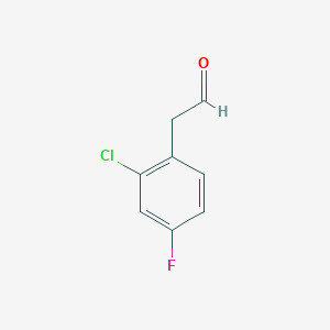 molecular formula C8H6ClFO B1423796 2-(2-氯-4-氟苯基)乙醛 CAS No. 864437-19-4