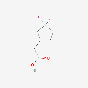 molecular formula C7H10F2O2 B1423802 2-(3,3-二氟环戊基)乙酸 CAS No. 1260837-43-1