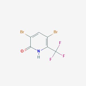B1423804 3,5-Dibromo-6-(trifluoromethyl)pyridin-2(1H)-one CAS No. 741737-00-8
