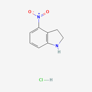 molecular formula C8H9ClN2O2 B1423815 4-Nitro-2,3-dihydro-1H-indole hydrochloride CAS No. 1187931-67-4