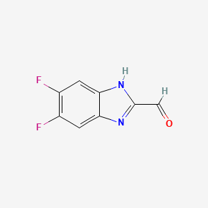 molecular formula C8H4F2N2O B1423816 5,6-二氟-1H-苯并[d]咪唑-2-甲醛 CAS No. 1263379-05-0