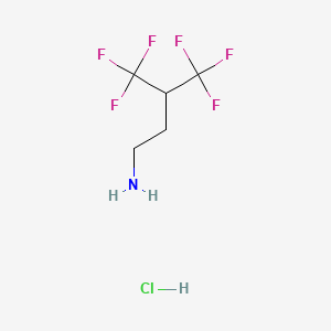 molecular formula C5H8ClF6N B1423826 4,4,4-三氟-3-三氟甲基-丁胺盐酸盐 CAS No. 1187928-35-3