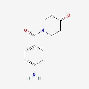 molecular formula C12H14N2O2 B1423828 1-(4-氨基苯甲酰基)哌啶-4-酮 CAS No. 885274-94-2