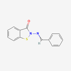 molecular formula C14H10N2OS B14238346 2-(Benzylideneamino)-1,2-benzothiazol-3(2H)-one CAS No. 287487-46-1