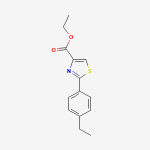 molecular formula C14H15NO2S B1423835 Ethyl 2-(4-ethylphenyl)thiazole-4-carboxylate CAS No. 885278-69-3