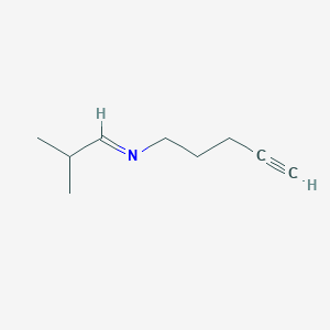 4-Pentyn-1-amine, N-(2-methylpropylidene)-