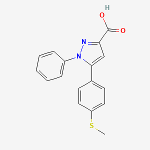 5-(4-Methylsulfanyl-phenyl)-1-phenyl-1H-pyrazole-3-carboxylic acid