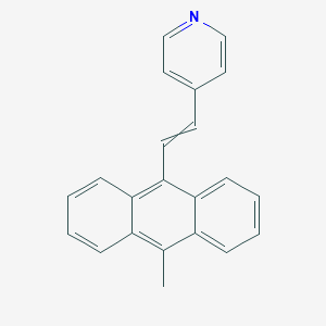 molecular formula C22H17N B14238388 4-[2-(10-Methylanthracen-9-YL)ethenyl]pyridine CAS No. 481053-97-8