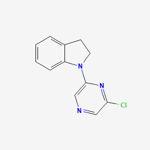 molecular formula C12H10ClN3 B1423839 1-(6-氯-2-吡嗪基)吲哚 CAS No. 1220020-34-7