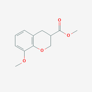 molecular formula C12H14O4 B1423843 8-Methoxy-chroman-3-carboxylic acid methyl ester CAS No. 885271-65-8