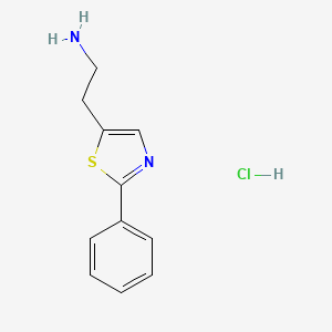 molecular formula C11H13ClN2S B1423845 2-(2-Phenyl-thiazol-5-YL)-ethylamine hydrochloride CAS No. 1187930-82-0