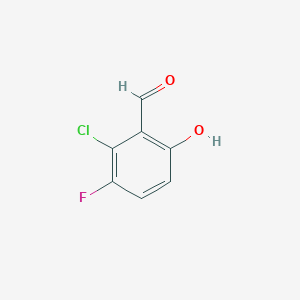 molecular formula C7H4ClFO2 B1423846 2-Chloro-3-fluoro-6-hydroxybenzaldehyde CAS No. 1263378-00-2