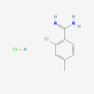 molecular formula C8H10Cl2N2 B1423847 2-Chloro-4-methyl-benzamidine hydrochloride CAS No. 1187929-09-4
