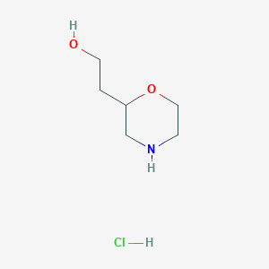 molecular formula C6H14ClNO2 B1423848 2-(Morpholin-2-yl)ethanolhydrochlorid CAS No. 857214-74-5