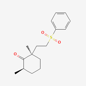 (2R,6R)-2-[2-(benzenesulfonyl)ethyl]-2,6-dimethylcyclohexan-1-one