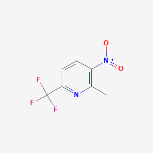 molecular formula C7H5F3N2O2 B1423850 2-メチル-3-ニトロ-6-(トリフルオロメチル)ピリジン CAS No. 1211583-95-7