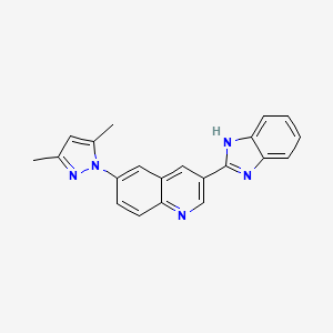 3-(1H-Benzimidazol-2-yl)-6-(3,5-dimethyl-1H-pyrazol-1-yl)quinoline