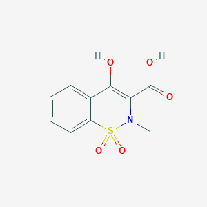 molecular formula C10H9NO5S B1423854 4-羟基-2-甲基-1,1-二氧代-1,2-二氢-1lambda~6~,2-苯并噻嗪-3-羧酸 CAS No. 88741-92-8