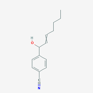 molecular formula C14H17NO B14238553 4-(1-Hydroxyhept-2-en-1-yl)benzonitrile CAS No. 220583-43-7