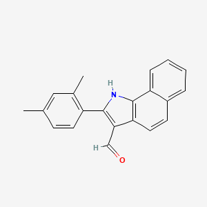 molecular formula C21H17NO B14238560 2-(2,4-dimethylphenyl)-1H-benzo[g]indole-3-carbaldehyde CAS No. 590397-96-9