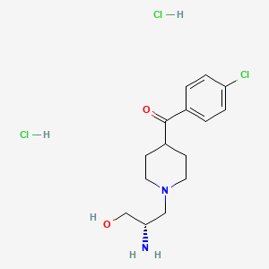 [1-[(2S)-2-amino-3-hydroxypropyl]piperidin-4-yl]-(4-chlorophenyl)methanone;dihydrochloride