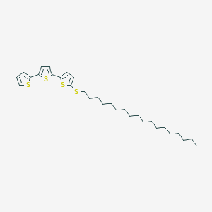 molecular formula C30H44S4 B14238569 2-Octadecylsulfanyl-5-(5-thiophen-2-ylthiophen-2-yl)thiophene CAS No. 337918-89-5