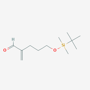 molecular formula C12H24O2Si B14238580 Pentanal, 5-[[(1,1-dimethylethyl)dimethylsilyl]oxy]-2-methylene- CAS No. 512782-99-9