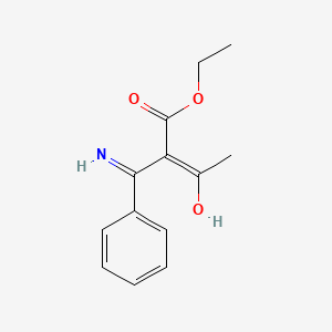 ethyl (E)-2-(benzenecarboximidoyl)-3-hydroxybut-2-enoate