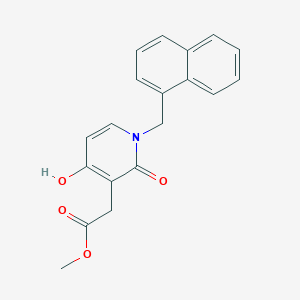 Methyl 2-[4-hydroxy-1-(1-naphthylmethyl)-2-oxo-1,2-dihydro-3-pyridinyl]acetate