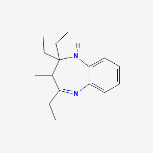 molecular formula C16H24N2 B14238607 2,2,4-Triethyl-3-methyl-2,3-dihydro-1H-1,5-benzodiazepine CAS No. 330952-36-8