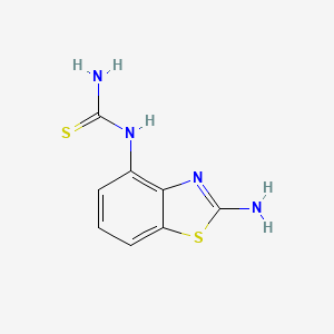 molecular formula C8H8N4S2 B14238631 N-(2-Amino-1,3-benzothiazol-4-yl)thiourea CAS No. 544704-27-0