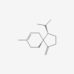 molecular formula C15H24 B14238647 (1S,5S)-8-methyl-4-methylidene-1-propan-2-ylspiro[4.5]dec-8-ene CAS No. 255062-41-0