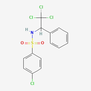 4-Chloro-N-(2,2,2-trichloro-1-phenylethyl)benzene-1-sulfonamide