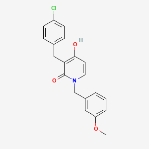B1423871 3-(4-chlorobenzyl)-4-hydroxy-1-(3-methoxybenzyl)-2(1H)-pyridinone CAS No. 477846-44-9