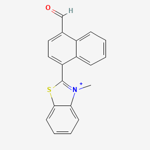 molecular formula C19H14NOS+ B14238711 2-(4-Formylnaphthalen-1-yl)-3-methyl-1,3-benzothiazol-3-ium CAS No. 503855-07-0