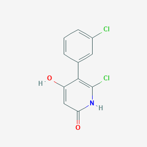molecular formula C11H7Cl2NO2 B1423873 6-氯-5-(3-氯苯基)-2,4-吡啶二醇 CAS No. 337920-80-6