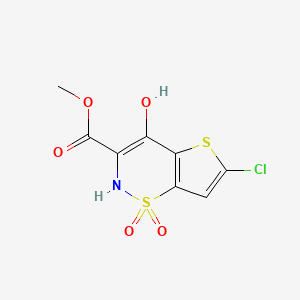 molecular formula C8H6ClNO5S2 B1423874 6-氯-4-羟基-2H-噻吩并[2,3-e][1,2]噻嗪-3-羧酸甲酯 1,1-二氧化物 CAS No. 70374-51-5