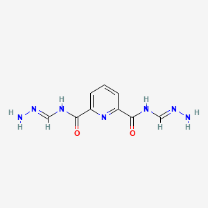 molecular formula C9H11N7O2 B14238747 2-N,6-N-bis[(E)-hydrazinylidenemethyl]pyridine-2,6-dicarboxamide 