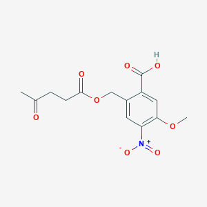 Benzoic acid, 2-[[(1,4-dioxopentyl)oxy]methyl]-5-methoxy-4-nitro-