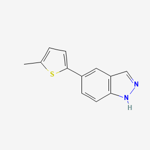 molecular formula C12H10N2S B1423877 5-(5-甲基噻吩-2-基)-1H-吲唑 CAS No. 885272-88-8