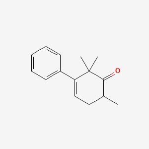 molecular formula C15H18O B14238774 2,2,4-Trimethyl-4,5-dihydro[1,1'-biphenyl]-3(2H)-one CAS No. 552425-61-3