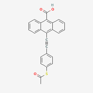 molecular formula C25H16O3S B14238775 10-{[4-(Acetylsulfanyl)phenyl]ethynyl}anthracene-9-carboxylic acid CAS No. 625851-58-3