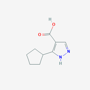 molecular formula C9H12N2O2 B1423878 5-环戊基-1H-吡唑-4-羧酸 CAS No. 1250341-33-3