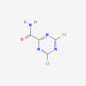 molecular formula C4H2Cl2N4O B14238813 4,6-Dichloro-1,3,5-triazine-2-carboxamide CAS No. 583630-76-6