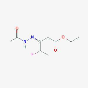 Ethyl 3-(2-acetylhydrazinylidene)-4-fluoropentanoate